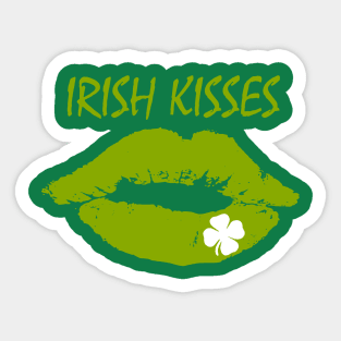 Irish Kisses, St Patrick's day, Irish clover Sticker